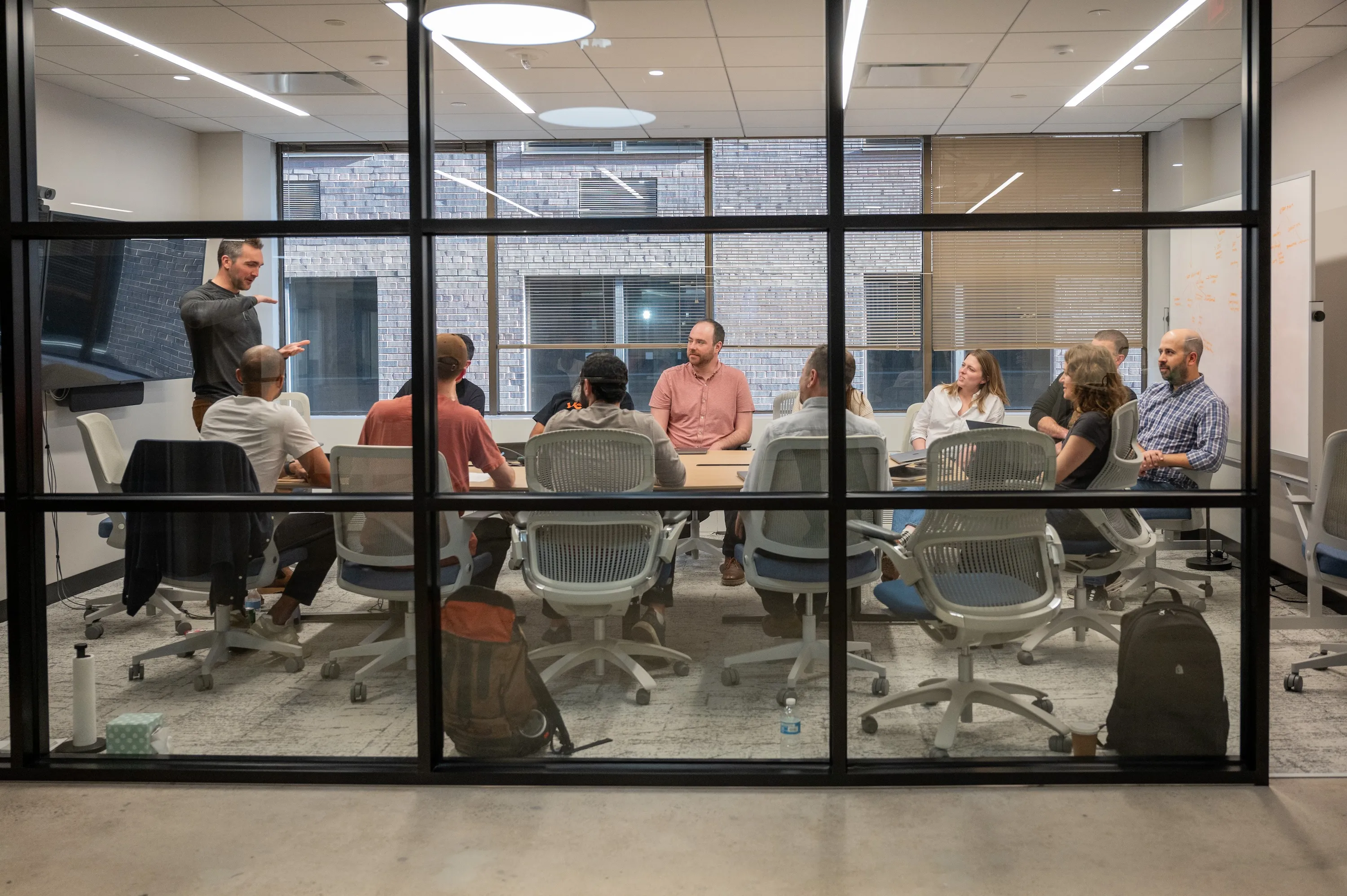 Five members of Veho team standing together.