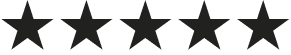 Five solid black stars in a horizontal row representing a five-star rating.